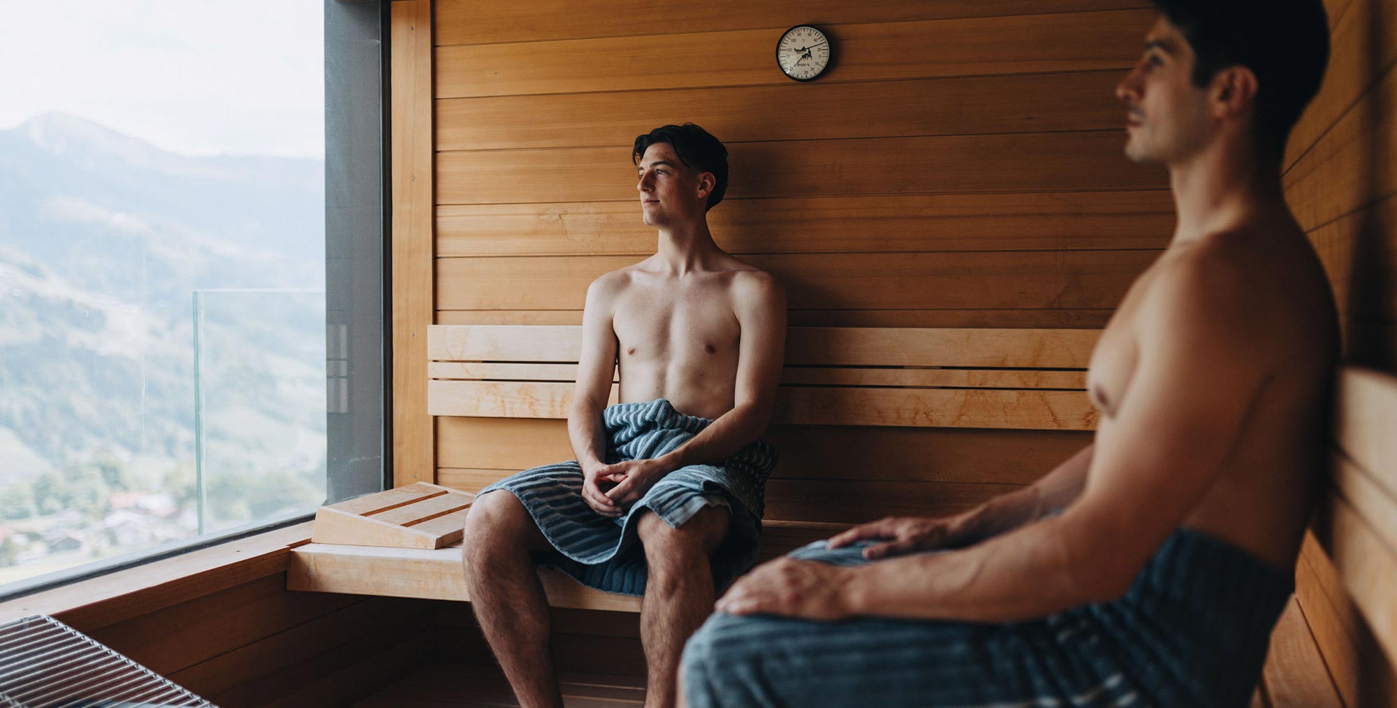 Gäste in der Sauna